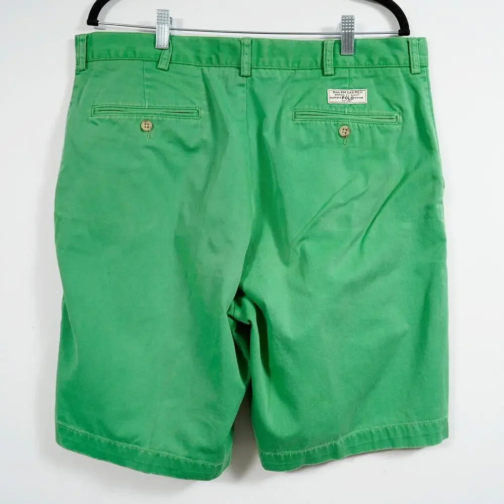 Vintage Polo Ralph Lauren Prospect Short Green Chino Shorts Men’s 36 Classic Fit